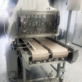 Hinds-Bock (6P-08A) 6-Row Automatic Bakery Muffin Batter Depositor Pan Conveyor With Paper Cup Denester